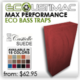 Eco Friendly Suede Bass Traps