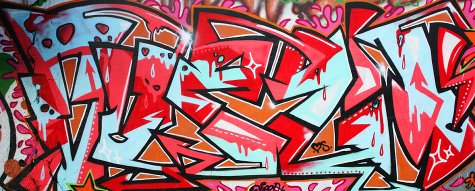Colorful Graffiti Painted On A Wall 2
