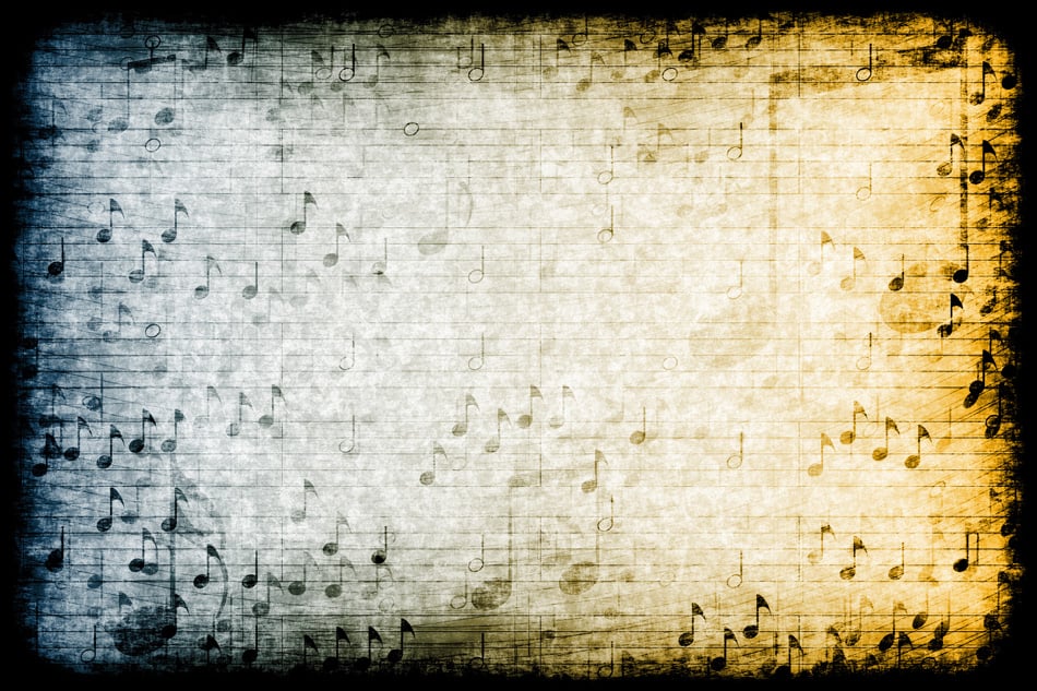 A Music Themed Abstract Grunge Background