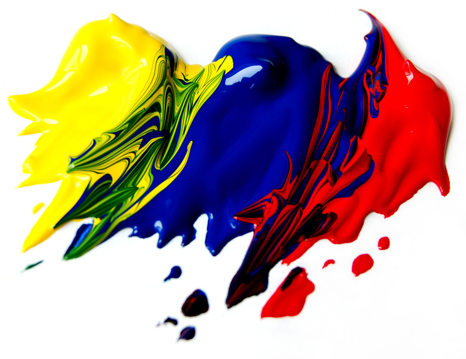 Primary Color Paint Blobs