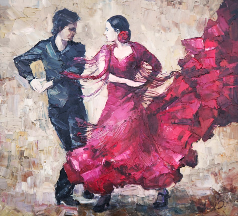 tango dancers digital painting tango dancers