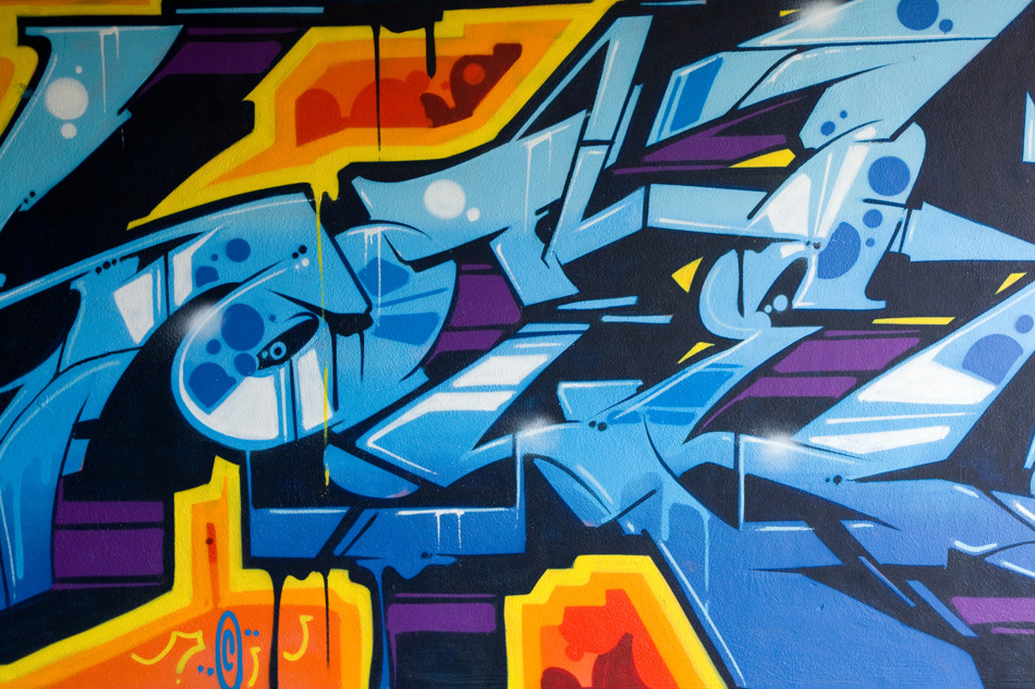 Graffiti Blue Detail