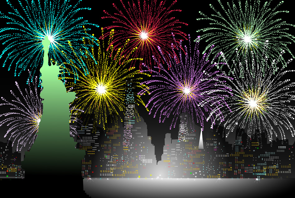 New Years Eve In New York  Vector
