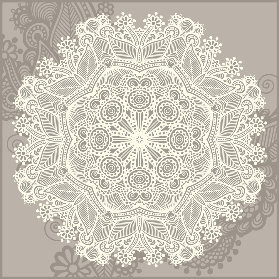 Circle Lace Ornament - Round Ornamental Pattern