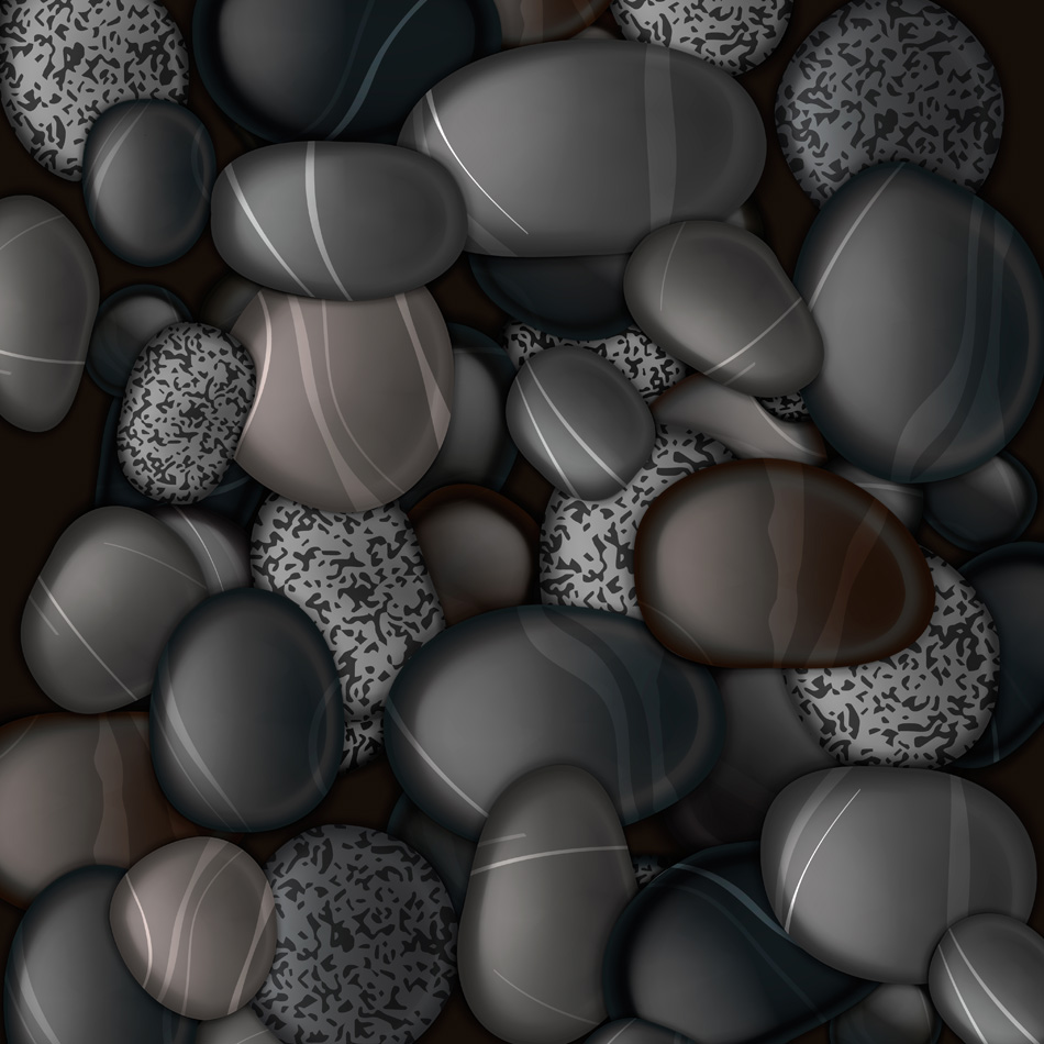 Black Pebble Stones Background -