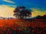Original oil painting on canvas of Opium poppies Red poppies