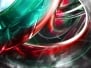 Green And Red Glass Abstract