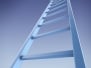 Cgi Ladder Into Sky Isolated On A White Background