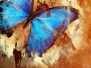 Painted Butterfly - Illustration In Grunge Style