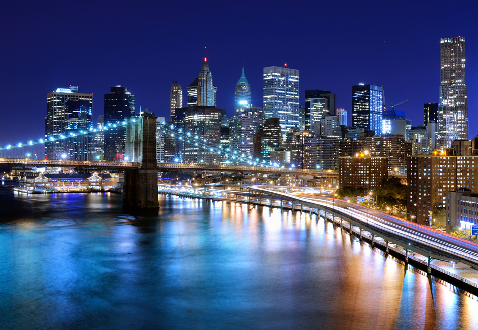Skyline of downtown New York New York USA