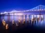Bay Bridge between San Francisco and Treasure Island at night