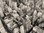 New York City Manhattan skyline aerial view black and white 2