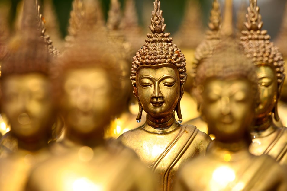 Buddha Statues  Face Of Gold Buddha Thailand Asia