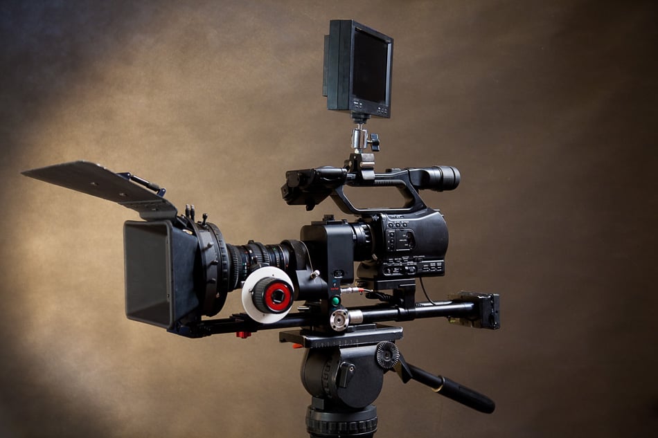 Close Up Of Professional Digital Video Camera
