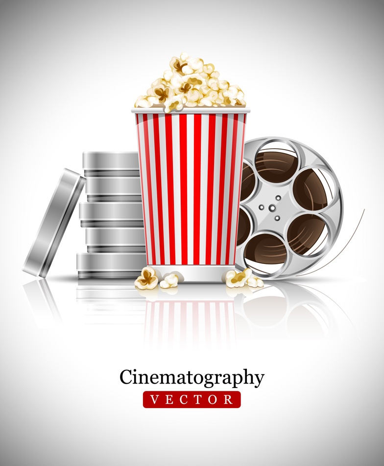 Cinematograph In Cinema Films And Popcorn