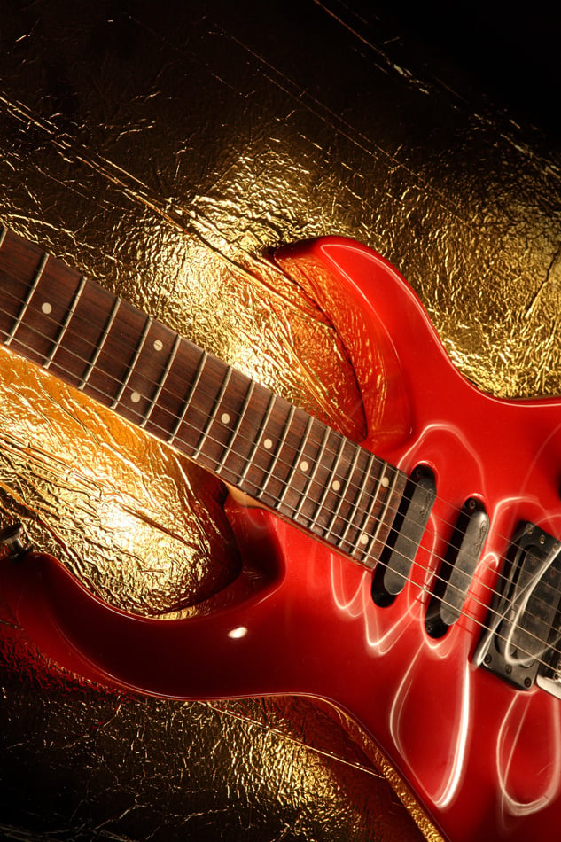 Abstract guitar and light music theme