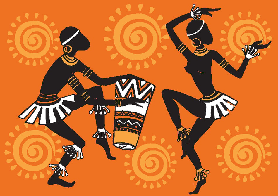 African woman Dancing woman Dancing aborigines