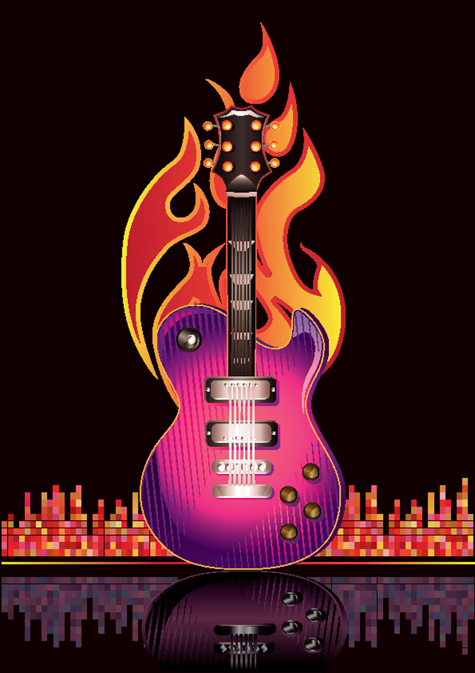 Guitar & fire