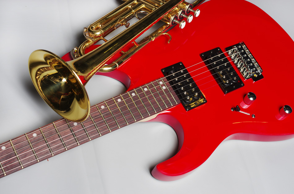 Electric guitar and trumpet