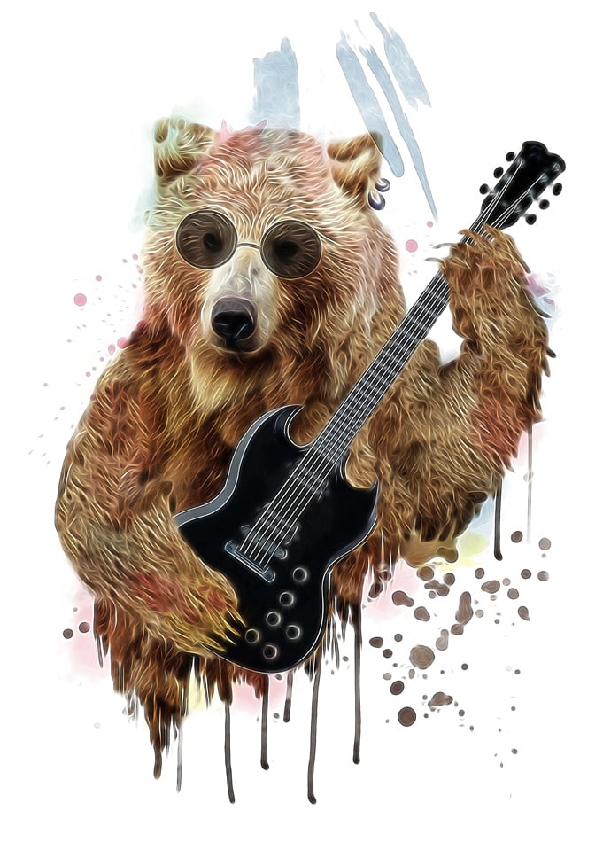 Bear illustration Circus show illustration Hand drawn Illustration