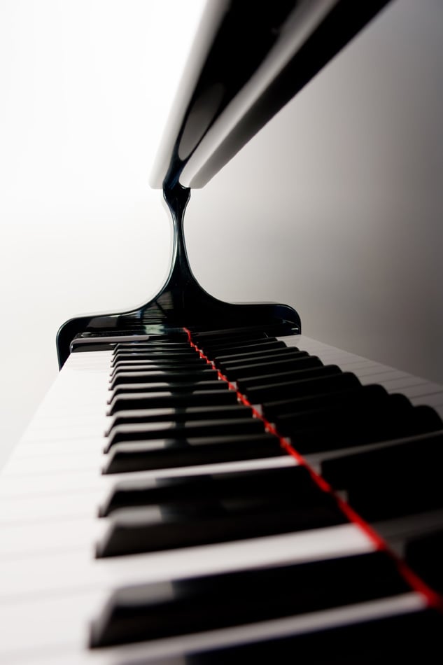 Closeup Of Grand Piano Keys