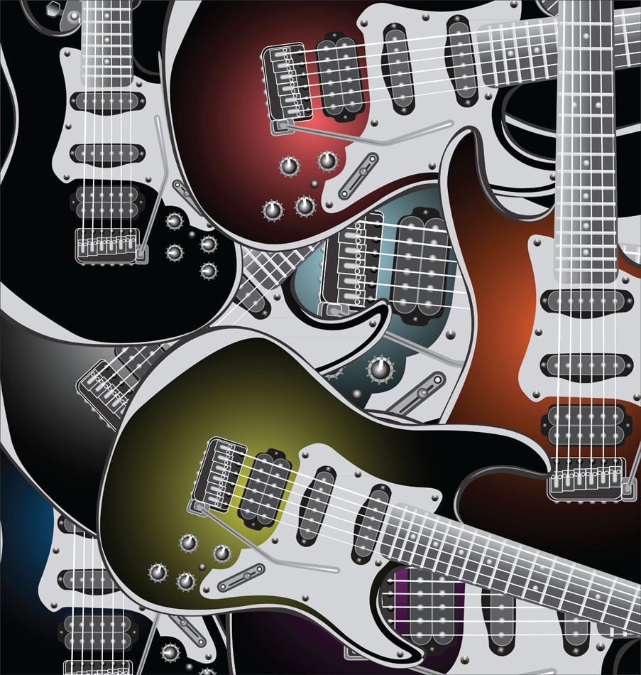 Electric Guitars Background