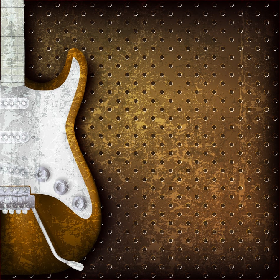 Electric Guitar Abstract Grunge Brown Background