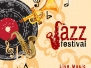 Jazz retro music festival concert live horn performance poster with black 
vinyl