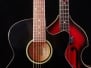 Acoustic and bass guitars on black
