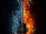 Cgi Electric Guitar On Fire And Water