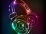 Vector Neon Headphones Grunge Music