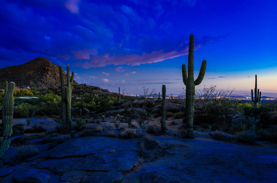 Sunset Over Scottsdale Arizona In The Northern Sonoran Desert