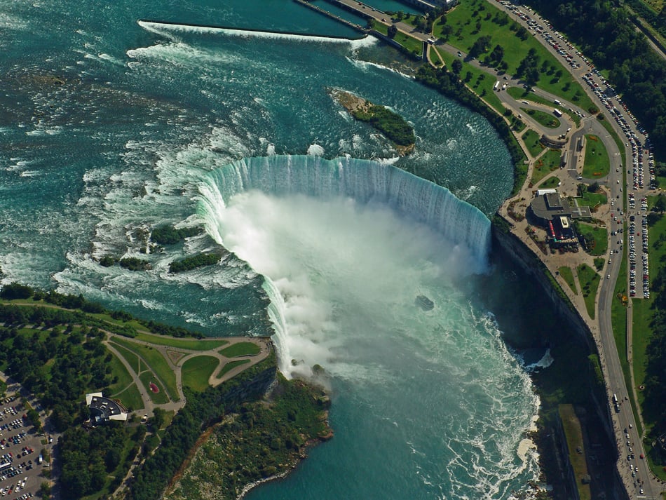 Aerial of Niagara Falls