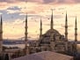 Sunset Over The Blue Mosque Sultanahmet Camii Istanbul Turkey