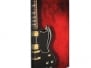 Ready Made 422 - Black Guitar on Red Background