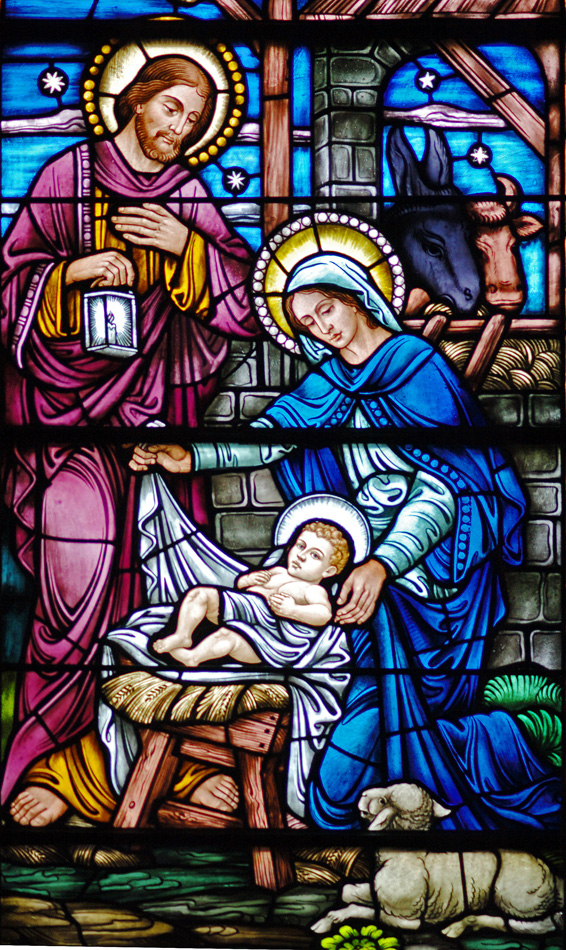 Stained Glass Widow Of Nativity
