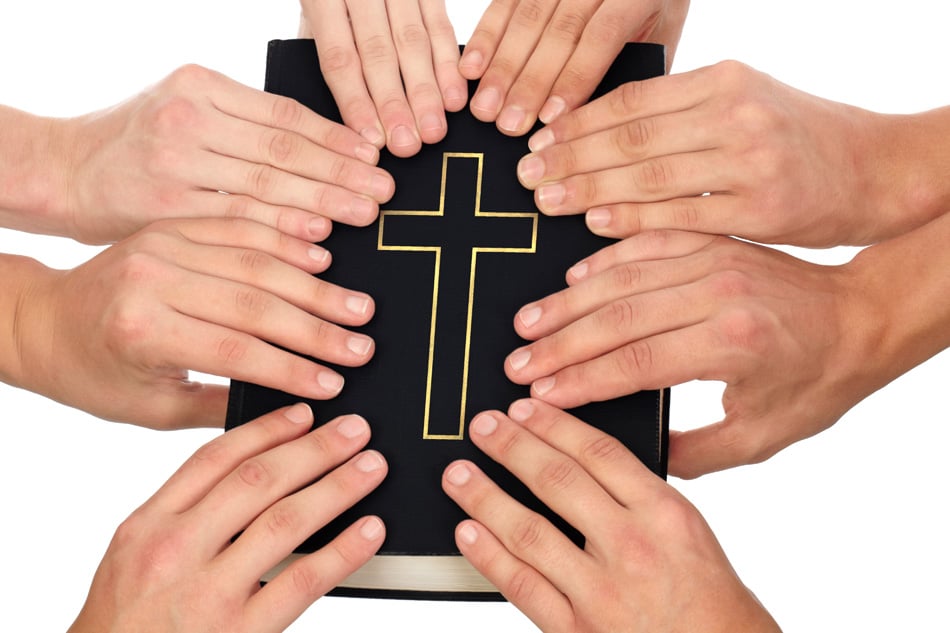 Group Of People Holding Holy Bible