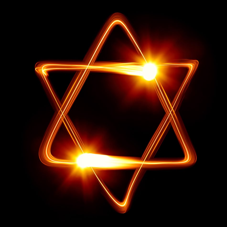 Star Of David Created By Light