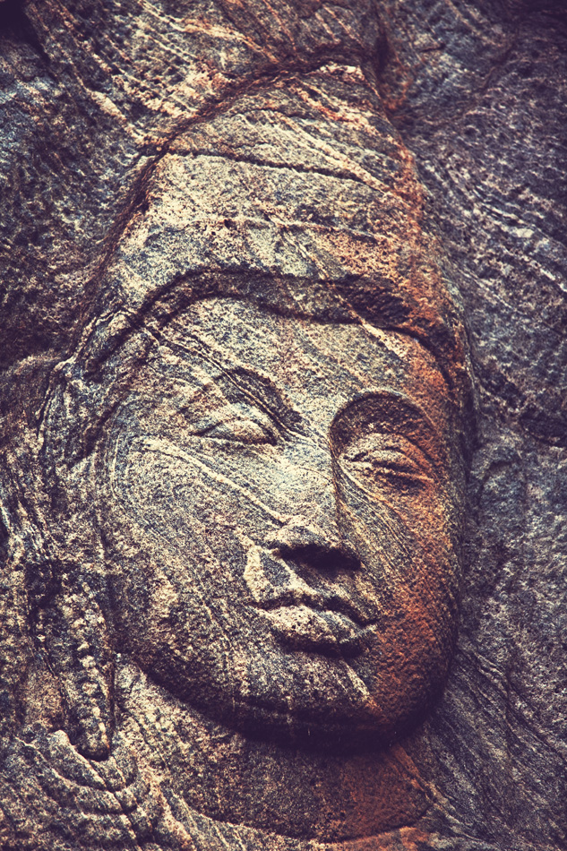 Carving In Buddhist Temple Buduruvagala - Sri Lanka