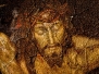 Figure Of Jesus Christ On Vintage Background