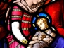 Stained Glass Window With Mary And Jesus