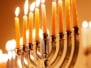 Brightly Lit Hanukkah Candles