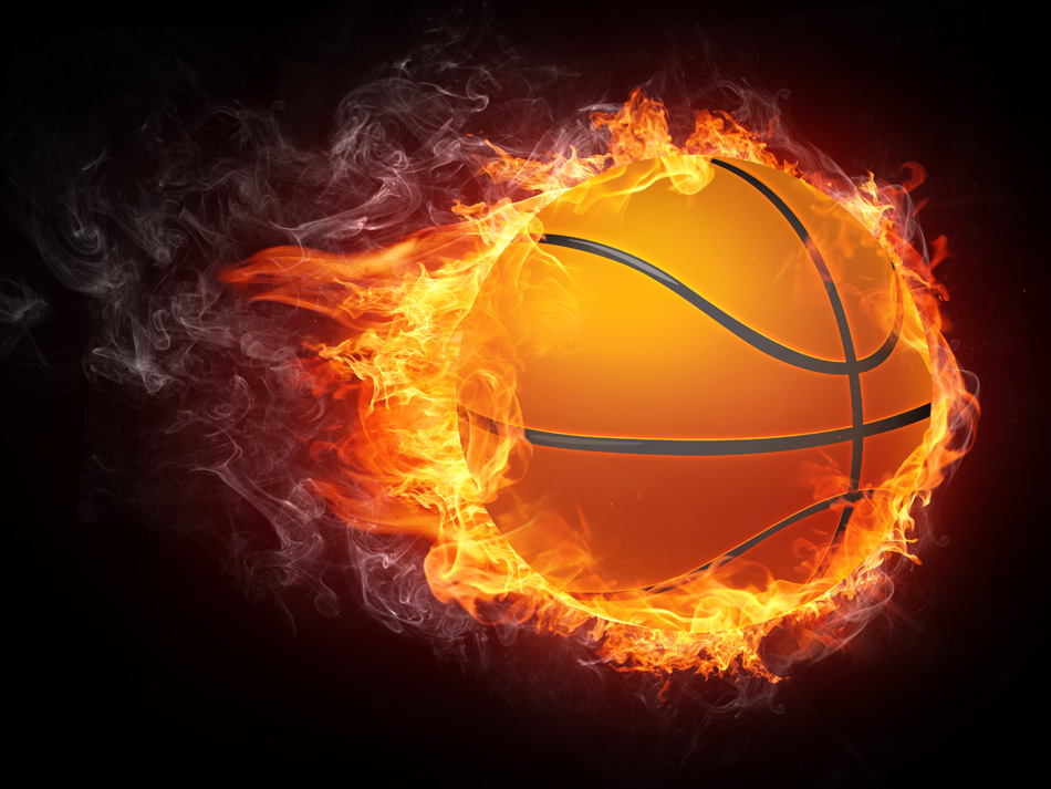 Basketball Ball On Fire - 2D Graphics