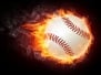 Baseball Ball On Fire - 2D Graphics