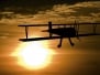Airplane And Sunset