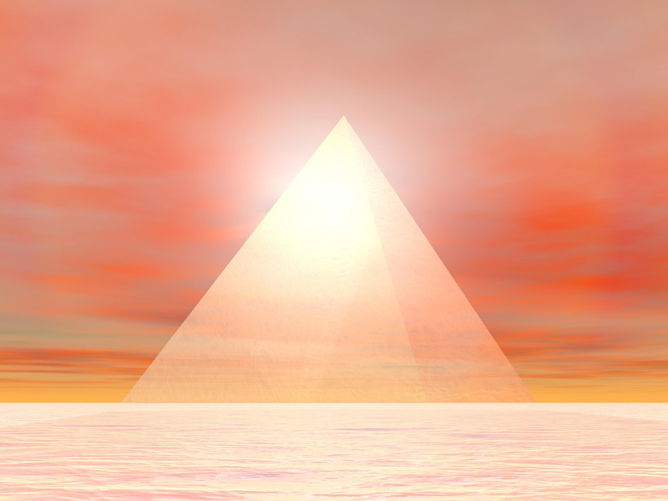 Pyramid To Sun - 3D Render