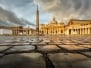 Saint Peter Square And Saint Peter Basilica In The Morning Vatican