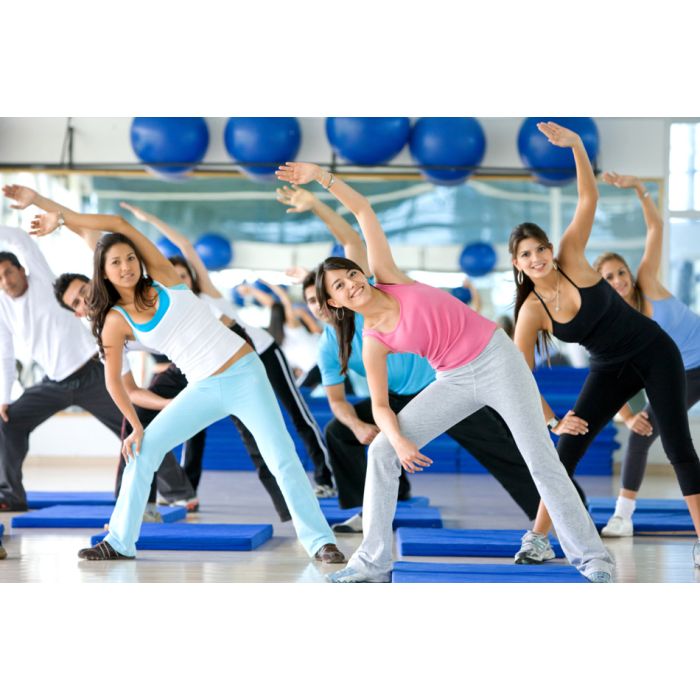 Group Of Gym People In An Aerobics Class - ID # 11360077