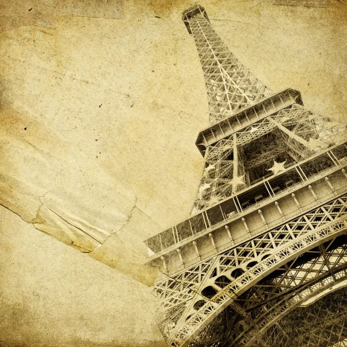 Vintage Paper With Eiffel Tower - ID # 11389266