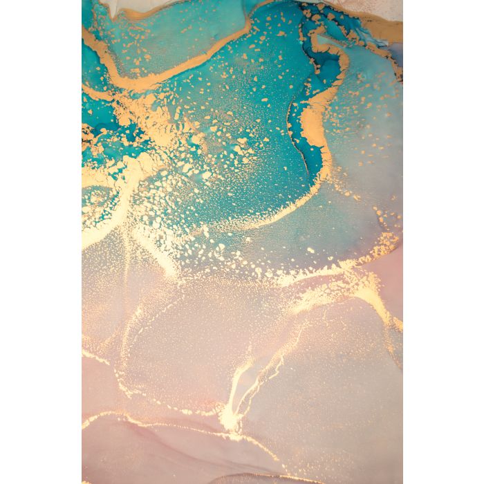 Luxury abstract fluid art painting in alcohol ink technique, mixture of blue and pink paints. Imitation of marble stone cut, glowing golden veins. Tender and dreamy design. - ID # 1736506025 Luxury abstract fluid art painting in alcohol ink technique, mixture of blue and pink paints. Imitation of marble stone cut, glowing golden veins. Tender and dreamy design. - ID # 1736506025